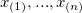 x_{(1)},...,x_{(n)}\,\!