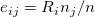 e_{ij}=R_in_j/n\,\!
