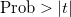 \text{Prob}>|t|