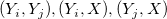 (Y_i, Y_j), (Y_i, X), (Y_j, X)