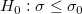 H_0:\sigma \le \sigma_0\!