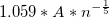  1.059 * A * n^{-\frac{1}{5}}