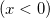 \left( x<0\right) 