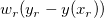 w_r (y_r-y(x_r))\,