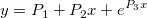 y=P_1+P_2x+e^{P_3x}