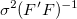 \sigma^2(F'F)^{-1}