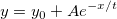 y=y_0+Ae^{-x/t}
