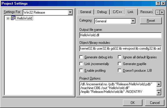 Editing the Microsoft Visual CPlusPlus Project Settings image86.gif
