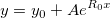 y = y_0 + Ae^{R_0x}