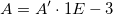 A = A' \cdot 1E-3