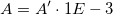 A = A' \cdot 1E-3