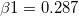 \beta1=0,287
