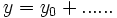 \begin{matrix}y=y_0+......\end{matrix}