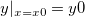 y|_{x=x0}=y0
