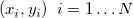 (x_i, y_i) \;\;  i=1 \ldots N