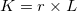 K=r\times L K=r\times L
