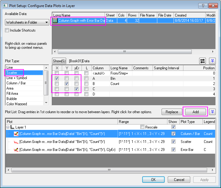 Tutorial Column Graph with Error Bars 02.png