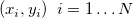 (x_i, y_i) \;\;  i=1 \ldots N