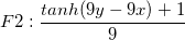 F2: \frac{tanh(9y-9x)+1}{9}