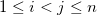 1 \le i < j \le n