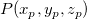 P(x_p, y_p, z_p)
