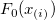 F_0(x_{(i)})
